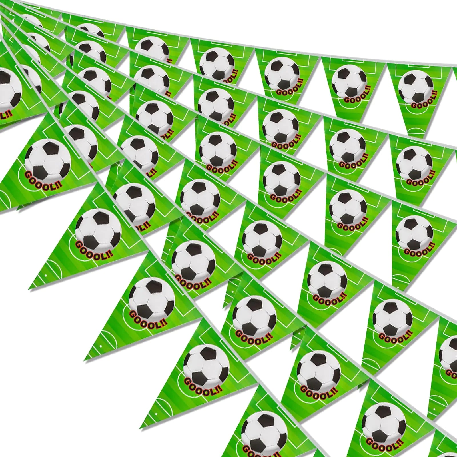 49ft Soccer Birthday Decorations Soccer Pennant Flag Banner Soccer Theme Triangle Flags Banner for Soccer Birthday Party Decorations